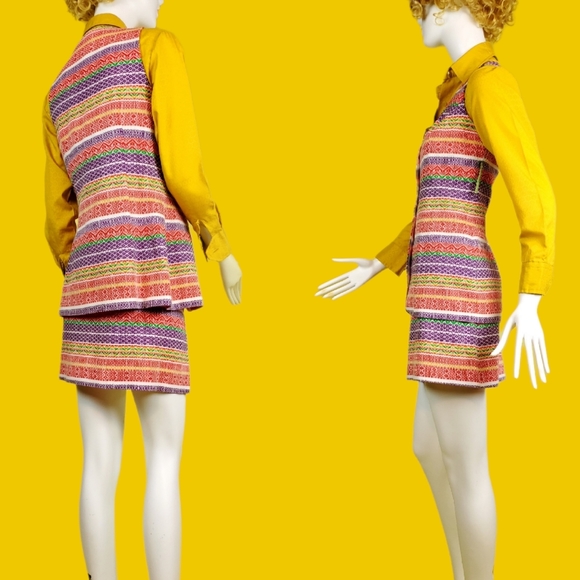 SOLD 1960s mod skirt set - Picture 5 of 15